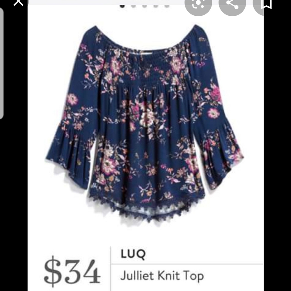 Luq Off the Shoulder Top Med SF